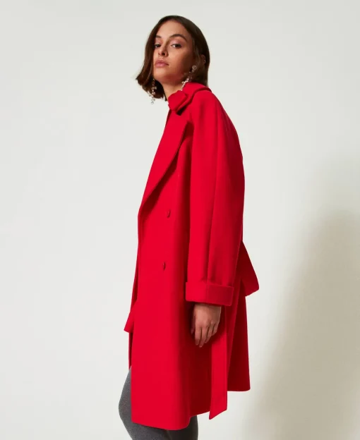 Cappotto Doppiopetto In Panno