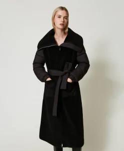 Cappotto Imbottito In Faux Fur