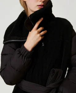 Cappotto Imbottito In Faux Fur