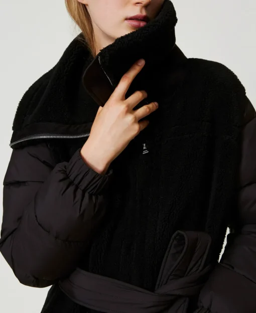 Cappotto Imbottito In Faux Fur