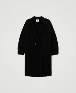 Cappotto In Filato Riciclato Bouclé