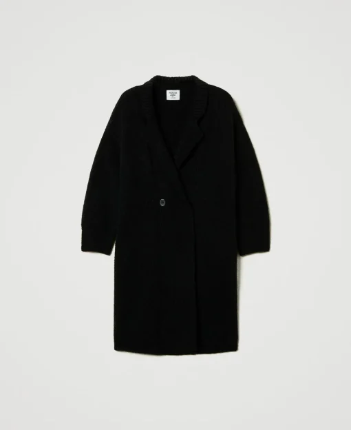 Cappotto In Filato Riciclato Bouclé