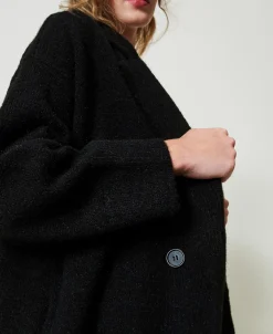 Cappotto In Filato Riciclato Bouclé