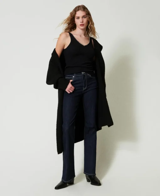 Cappotto In Filato Riciclato Bouclé