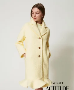 Cappotto In Panno Arricciato
