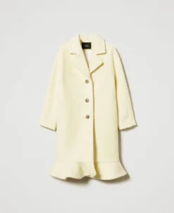Cappotto In Panno Arricciato