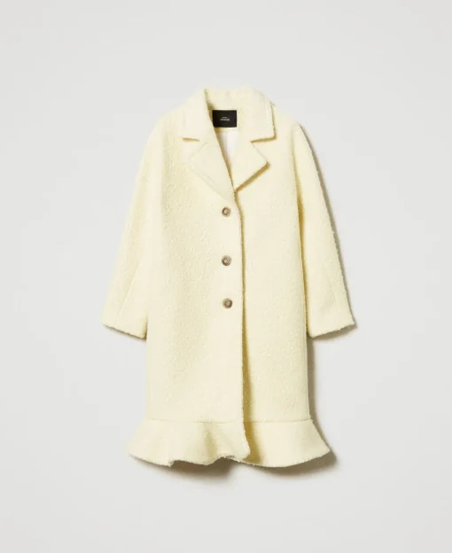Cappotto In Panno Arricciato