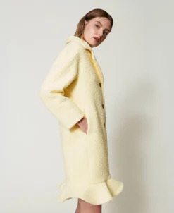 Cappotto In Panno Arricciato
