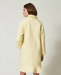 Cappotto In Panno Arricciato