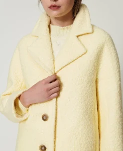 Cappotto In Panno Arricciato