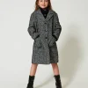 Cappotto In Panno Chevron