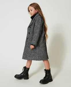 Cappotto In Panno Chevron