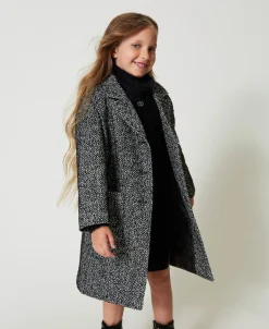 Cappotto In Panno Chevron