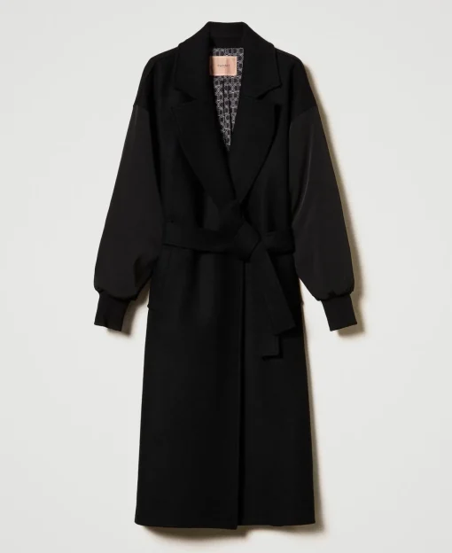 Cappotto In Panno Di Misto Lana