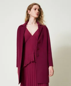 Cappotto In Panno Double Misto Lana