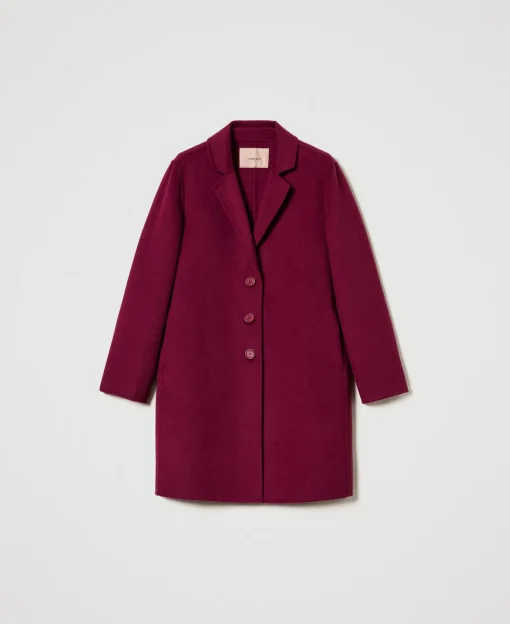 Cappotto In Panno Double Misto Lana