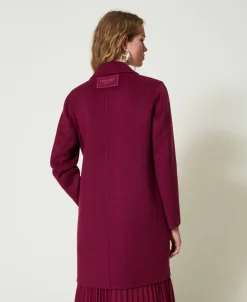 Cappotto In Panno Double Misto Lana