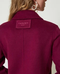 Cappotto In Panno Double Misto Lana