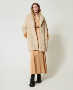 Cappotto Longuette In Faux Fur