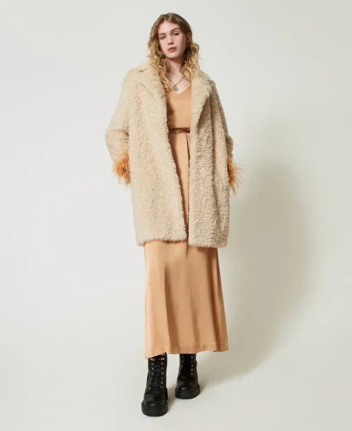 Cappotto Longuette In Faux Fur