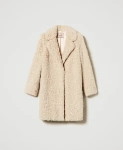 Cappotto Longuette In Faux Fur