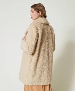 Cappotto Longuette In Faux Fur