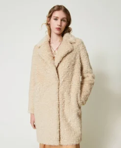 Cappotto Longuette In Faux Fur