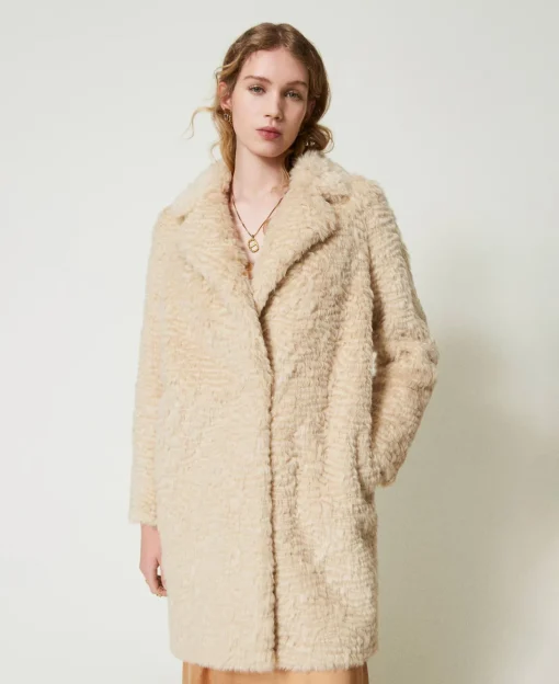 Cappotto Longuette In Faux Fur