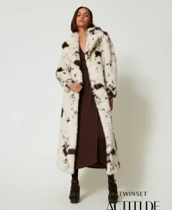 Cappotto Lungo In Faux Fur