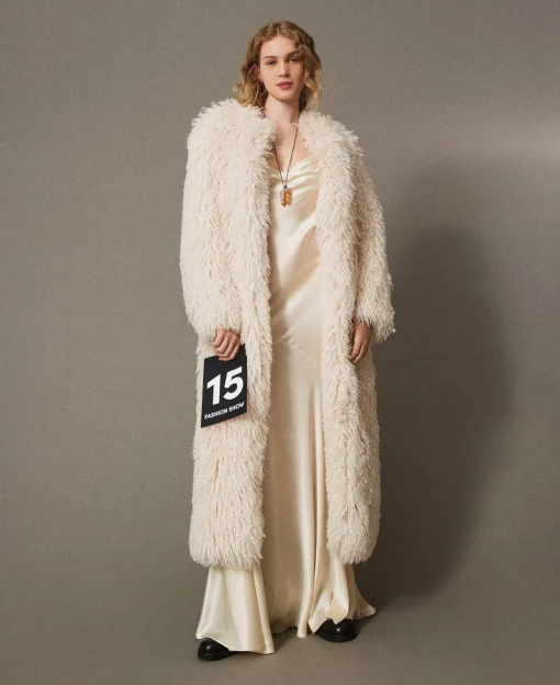 Cappotto Lungo In Faux Fur