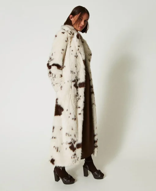 Cappotto Lungo In Faux Fur