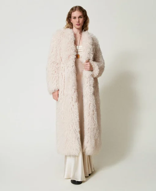 Cappotto Lungo In Faux Fur