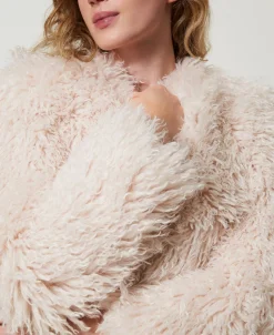 Cappotto Lungo In Faux Fur