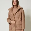 Cappotto Parka In Panno Arricciato