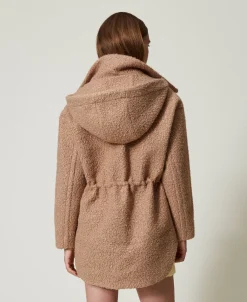 Cappotto Parka In Panno Arricciato