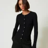 Cardigan A Costine Con Borchie