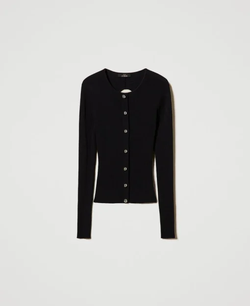 Cardigan A Costine Con Borchie