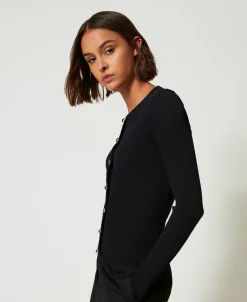 Cardigan A Costine Con Borchie