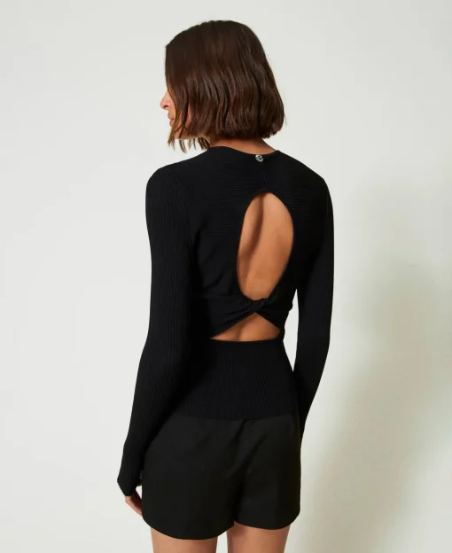 Cardigan A Costine Con Borchie