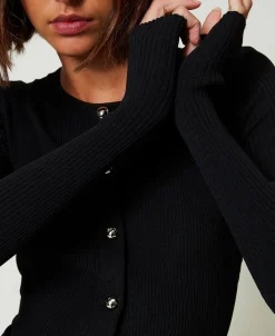 Cardigan A Costine Con Borchie