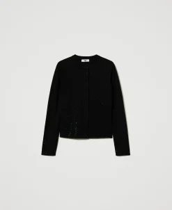 Cardigan Con Strass In Dégradé