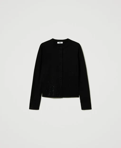 Cardigan Con Strass In Dégradé