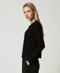 Cardigan Con Strass In Dégradé