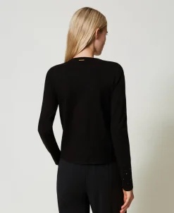 Cardigan Con Strass In Dégradé