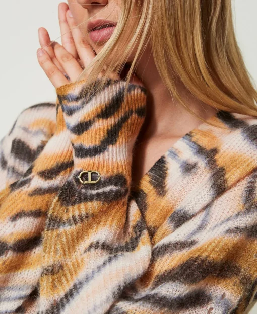 Cardigan Doppio Uso In Lana E Alpaca