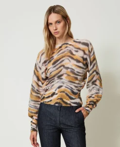 Cardigan Doppio Uso In Lana E Alpaca