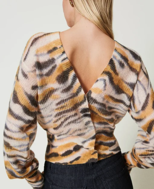 Cardigan Doppio Uso In Lana E Alpaca