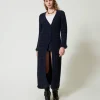Cardigan Lungo Jacquard Check