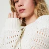Cardigan Traforato Con Paillettes