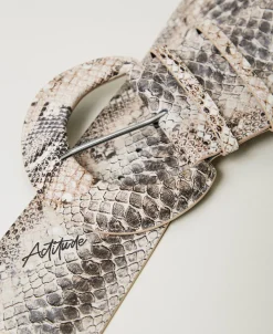 Cintura A Vita Alta Con Stampa Snake
